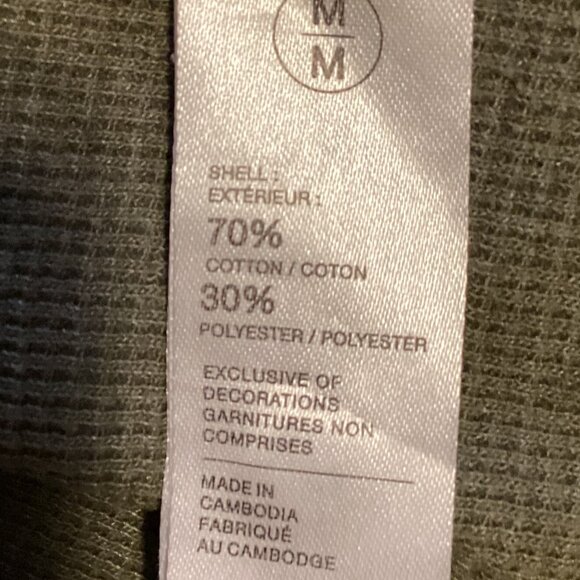 Buffalo David Bitton Men's Henley Style Green Waffle Knit Top Long Sleeve - Picture 6 of 7